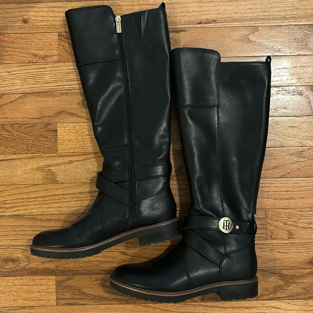 Tommy Hilfiger black knee high boots